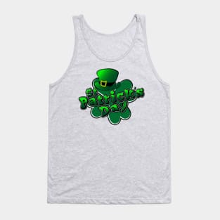 The mascot design for St. Patrick's Day hat Tank Top